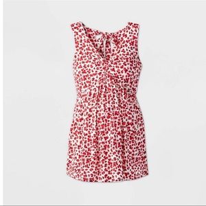 Isabel Maternity Tank Top (red & white)